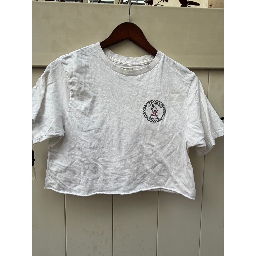 Disney x Vans Mickey Mouse California Native Cropped Graphic T-Shirt White L